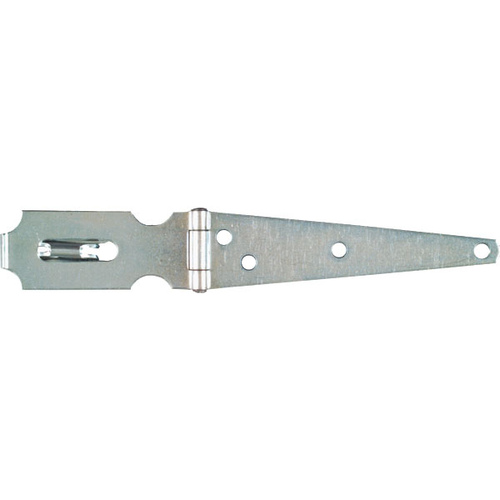 Hinge Hasp, 6 in L, 1-5/8 in W, Steel, Zinc, 7/16 in Dia Shackle