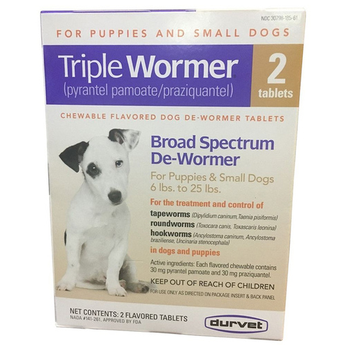 DURVET, INC. 011-17603 TRIPLE WORMER - PUPPY & SMALL