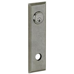 9-2/5" Square Entry Rose Pair Distressed Antique Nickel Finish