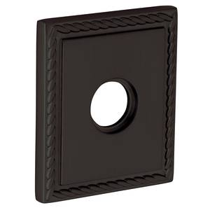 3-2/9" Square Rope Privacy Rose Pair Oil Rubbed Bronze Finish