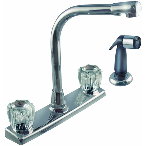 AquaPlumb 1550505 8" Kitchen Faucet Single Handle with High Spout & Sprayer