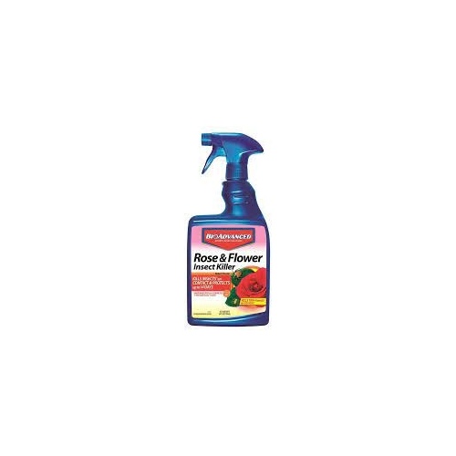 Dual Action Rose and Flower Insect Killer, Liquid, Spray Application, 24 oz Bottle Light Yellow