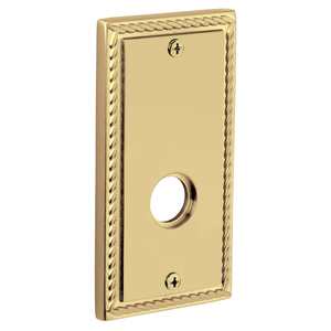 5-1/4" Square Rope Single Passage Rose Lifetime Brass Finish