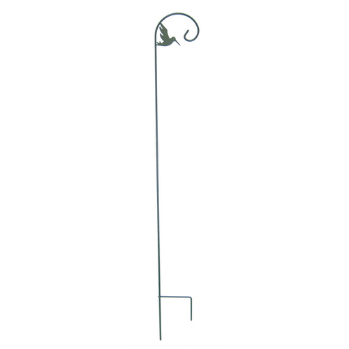 PANACEA 89111 Panacea Green 84 inch Shepherd Hook with Inside Curl and Bird