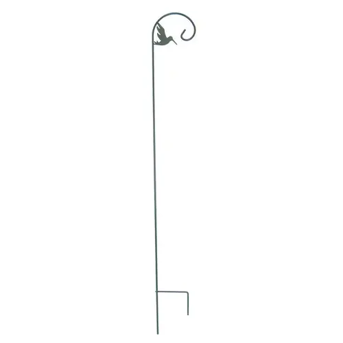 Panacea Green 84 inch Shepherd Hook with Inside Curl and Bird