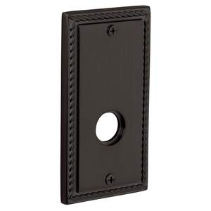 5-1/4" Square Rope Privacy Rose Pair Oil Rubbed Bronze Finish