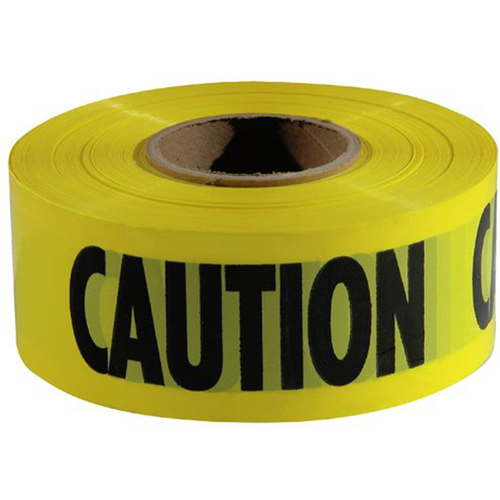 Caution Barricade Tape Yellow & Black 3" x 300'