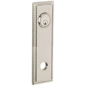 9-2/5" Square Rope Passage Rose Pair Satin Nickel Finish