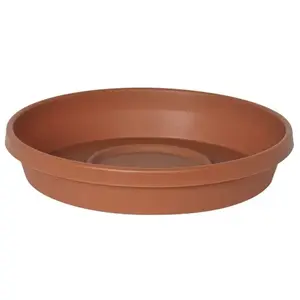 Bloem Terratray 1.7 in. H X 9.25 in. D Resin Traditional Tray Terracotta Clay