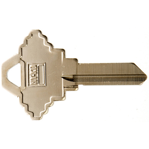 Key Blank with XL Head, Brass, Nickel, For: Schlage Cabinet, House Locks and Padlocks