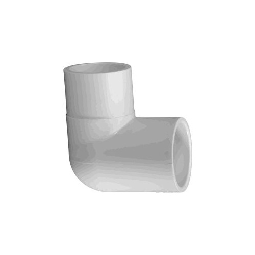 Street Pipe Elbow, 1-1/2 in, Spigot x Slip, 90 deg Angle, PVC, SCH 40 Schedule White