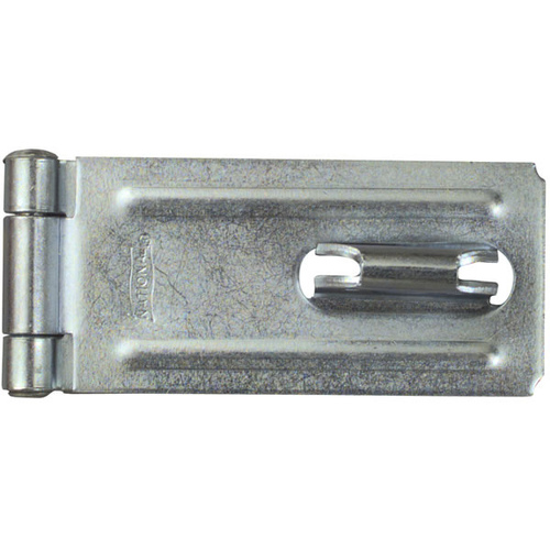 National Hardware N102-277 V30 Series Safety Hasp, 3-1/4 in L, 1-1/2 in W, Steel, Zinc, 0.44 in Dia Shackle