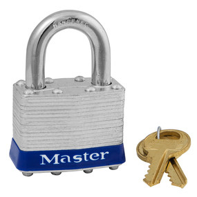 Master Lock Company 3D Padlock 2 25/64" H X 1-9/16" W Laminated Steel 4-Pin Cylinder Silver