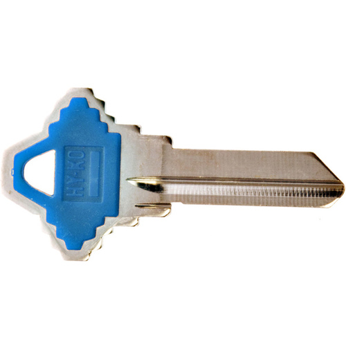 Key Blank, Plastic, For: Schlage Cabinet, House Locks and Padlocks Blue