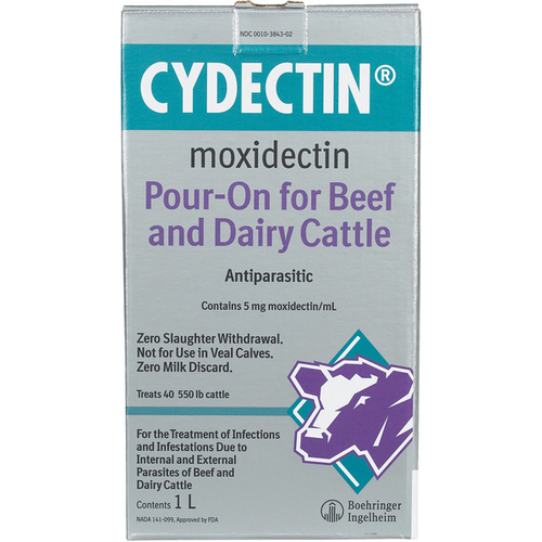 Bayer Animal Health 023-85693875 CYDECTIN POUR ON FOR BEEF AND DAIRY CATTLE - 1 Liter