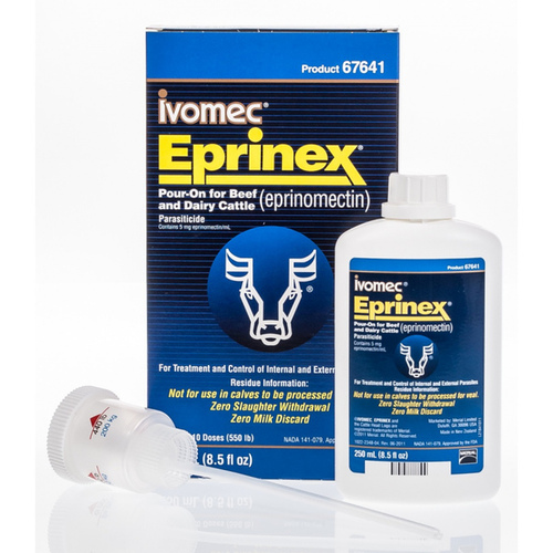 BI Animal Health USA 126623 IVOMEC EPRINEX Pour-On for Beef and Dairy Cattle 250-mL