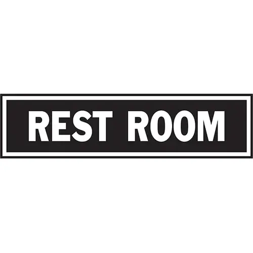 REST ROOM 2 inch x 8" - Aluminum