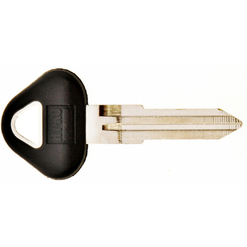 Automotive Key Blank, Brass/Plastic, Nickel, For: Nissan Vehicle Locks