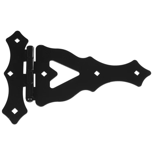 T-Hinge, 9.37 in W Frame Leaf, 2.51 in H Frame Leaf, Steel, Tight Pin, 40 lb Black