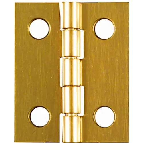 Decorative Narrow Hinge, 1 in H Door Leaf, 0.02 in Thick Door Leaf, Brass, Solid Brass, 2 lb - pack of 4