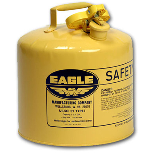 Eagle UI-50S-SY Metal Type I Safety Can 5gal - Yellow (diesel)