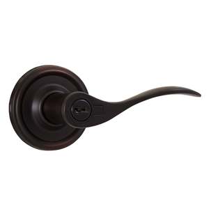 Right Hand Bordeau Entry Lock with Adjustable Latch and Full Lip Strike Oil Rubbed Bronze Finish