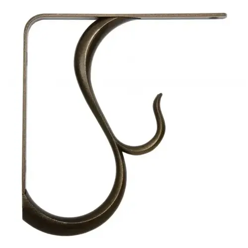 KNAPE & VOGT MFG CO 200BRAB8-XCP10 Baton Rouge Decorative Shelf Bracket - Antique Bronze - pack of 10