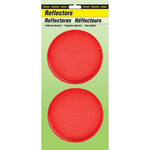 Hy-Ko CDRF-4R Carded Reflector, 9.63 in L Post, Red Reflector Pair