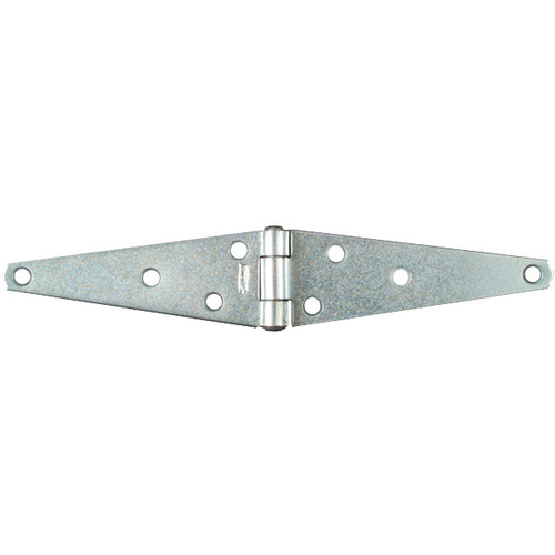 National Hardware N128-017 Strap Hinge, 1.85 in W Frame Leaf, 4.77 in H Frame Leaf, 0.09 in Thick Leaf, Steel, Zinc