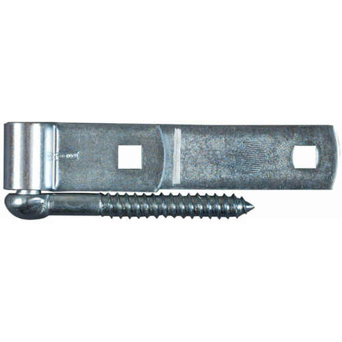 National Hardware N130-005 Hook/Strap Hinge, 0.19 in Thick Leaf, Steel, Zinc, Screw Mounting, 100 lb Pair