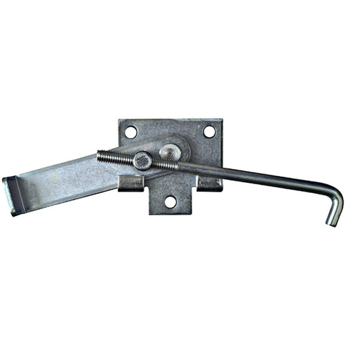 Sliding Door Jamb Latch with 7" Hook - Zinc