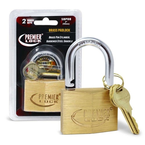 Grip Tight Tools SBP08 2" Brass Padlock