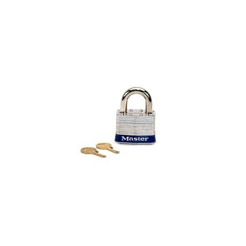 Padlock, Keyed Alike Key, Open Shackle, 3/8 in Dia Shackle, 1 in H Shackle, Boron Alloy Shackle Laminated