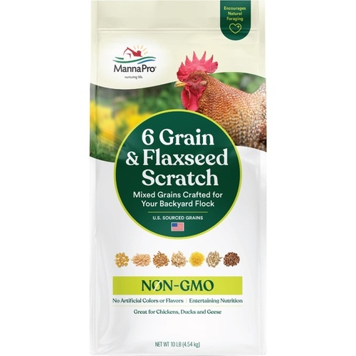 NON-GMO 6 GRAIN AND FLAXSEED SCRATCH 10-lb Bag