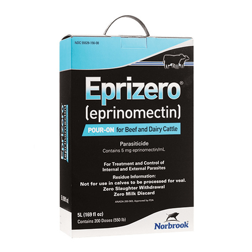 Norbrook Pharmaceuticals 001-03149 Eprizero Cattle Wormer Pour-On 5-Liter