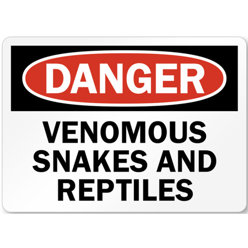 DANGER SIGN: VENOMOUS SNAKES AND REPTILES