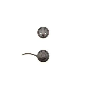 Right Hand Bordeau Interior Single Dual Cylinder Handleset Trim for Lexington or Colonial with Adjustable Latch and Round Corner Strikes Oil Rubbed Bronze Finish