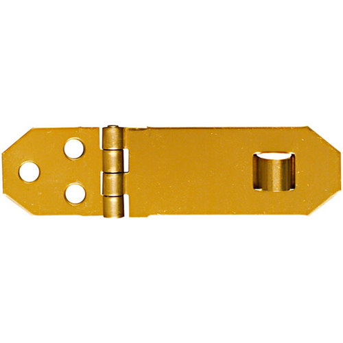 V1828 Series Hasp with Hook, 2-3/4 in L, 3/4 in W, Brass, Solid Brass