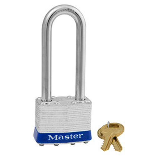 Master Lock 1UPLJ Padlock, 5/16 in Dia Shackle, 2-1/2 in H Shackle, Steel Shackle, Steel Body, Laminated