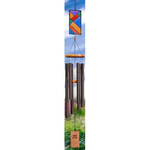 Wind Chime 42 in. with Stained Glass