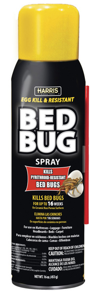 Harris BLKBB-16A Bed Bug Killer, Liquid, Spray Application, 16 oz Milky White/Yellow