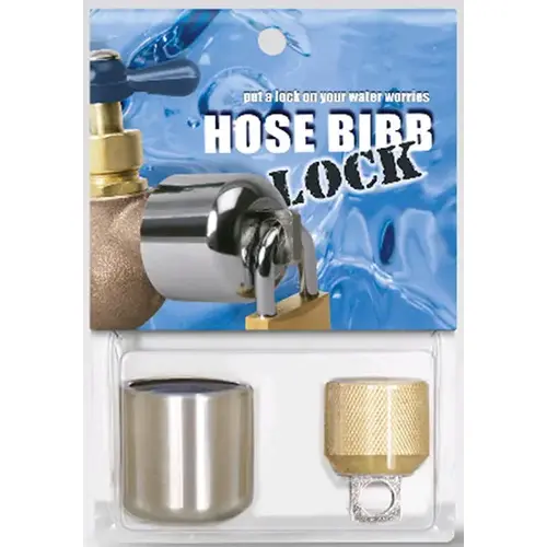 Blocco Per Rubinetto Esterno Dsl-1 In Ottone E Cromo – Antifurto Per Acqua, Facile Da Montare (Lucchetto Non Incluso)