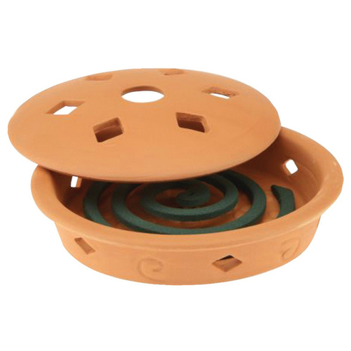 pic 7018562 PIC COMBO TERRA COTTA MOSQUITO COIL BURNER - 4 COILS