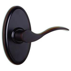 Right Hand Bordeau Oval Privacy Lock with Adjustable Latch and Full Lip Strike Oil Rubbed Bronze Finish