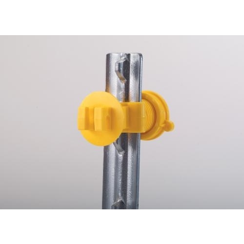 WESTERN SCREW-TIGHT T-POST INSULATOR - YELLOW