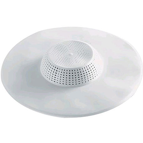 Strainer and Stopper Topper 5" D Plastic White White