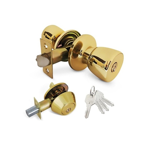 Grip Tight Tools EDT01 GT ENTRY & SINGLE DEADBOLT EDT01 US3 BRASS, KW1