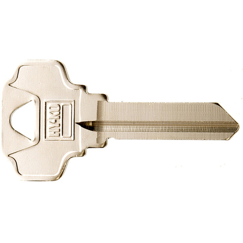 Key Blank, Brass, Nickel, For: Schlage Cabinet, House Locks and Padlocks