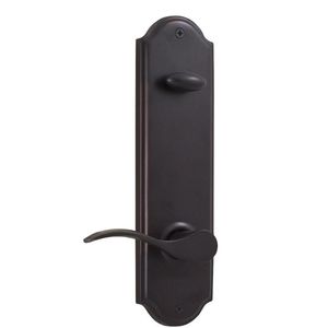 Right Hand Bordeau Interconnected Handleset Trim for Mansion or Philbrook with Adjustable Latch and Round Corner Strikes Oil Rubbed Bronze Finish