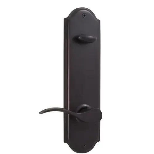 Right Hand Bordeau Interconnected Handleset Trim for Mansion or Philbrook with Adjustable Latch and Round Corner Strikes Oil Rubbed Bronze Finish